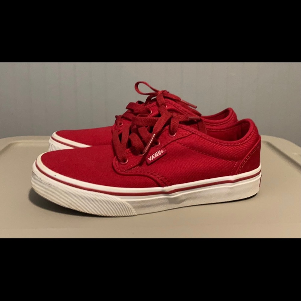 Vans Boys Red Shoes Sz US Youth 2